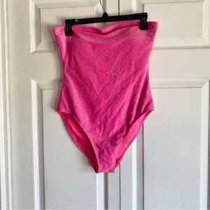 GOOD AMERICAN‎ SPARKLE STRAPLESS SWIMSUIT 3 / LARGE